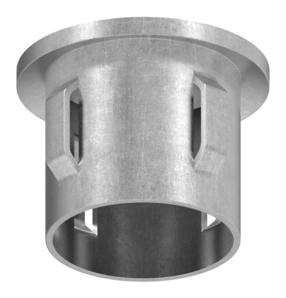 Stahlstopfen - leicht gewoelbt - mit M8 - fuer Rundrohr Ø 33-7x1-8-2-2 mm - Stahl S235JR- roh-30-2920.8