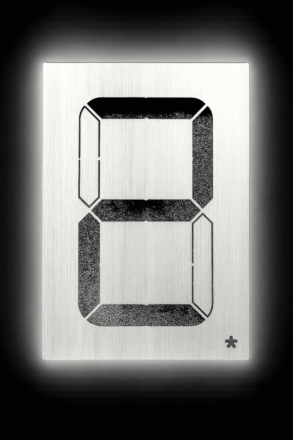 Hausnummer Edelstahl AISI 304 190 x 110 x 1 mm 7-Segment geschliffen-89-11ANUMSEGMENT-A.4