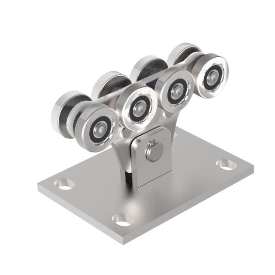 Bodenfuehrung-Set Stahl verzinkt fuer Profil 94 x 85 mm ECO-89-11SV94X85ECO-A.4