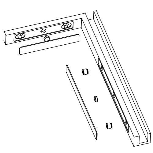 Stabilisierender Winkel fuer Glas 8-12mm- Messing schwarz-89-11GSBLACKZP900RS-A.4