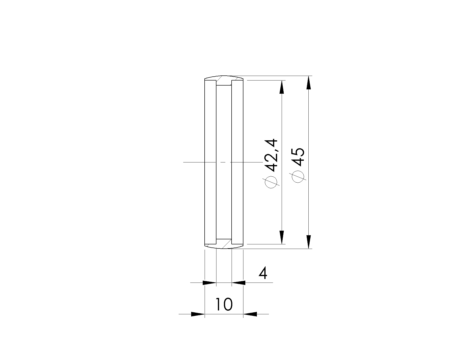 Handlaufring Edelstahl V2A fuer Rohr D42-4x2 geschliffen-89-11A74211A-A.4