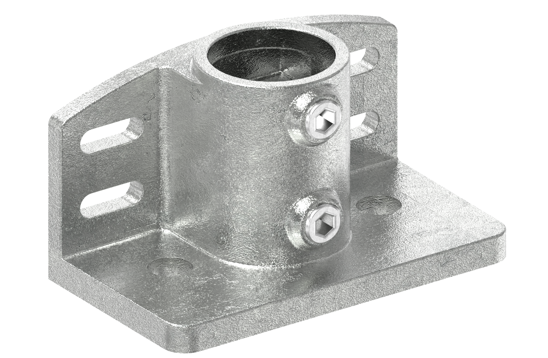 Rohrverbinder - Massive Wandhalterung - 247C42 - 42-4 mm - 1 1-4- - Feuerverzinkt u. Elektrogalvanisiert-247C42