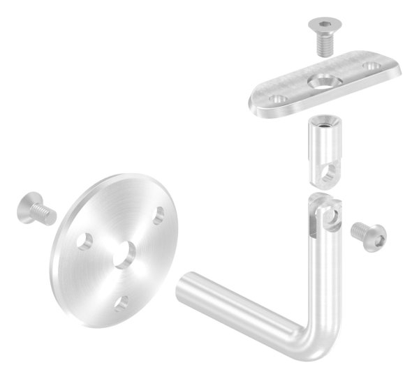 Handlaufhalter mit Gelenk und Halteplatte fuer Ø 42-4 mm V2A-11-2032.4