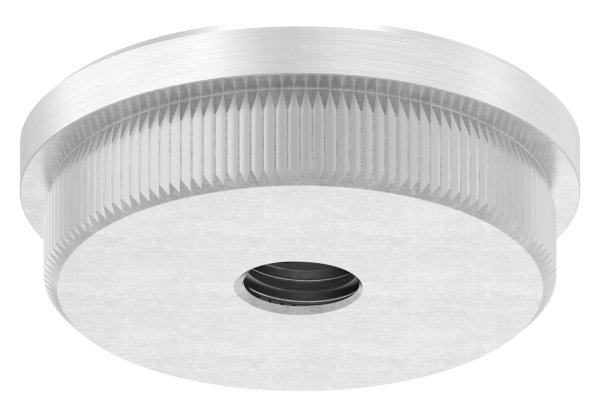 Einsteckkappe Edelstahl V2A fuer Rohr Ø 42-4x2-0 mm flach mit M10 Gewinde zum Einschlagen-11-5121M10.4