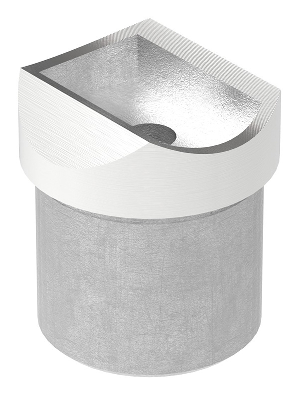 Rohrsattel zum Kleben fuer Rundrohr Ø 33-7x2-0 mm V2A-11-3324-A.4