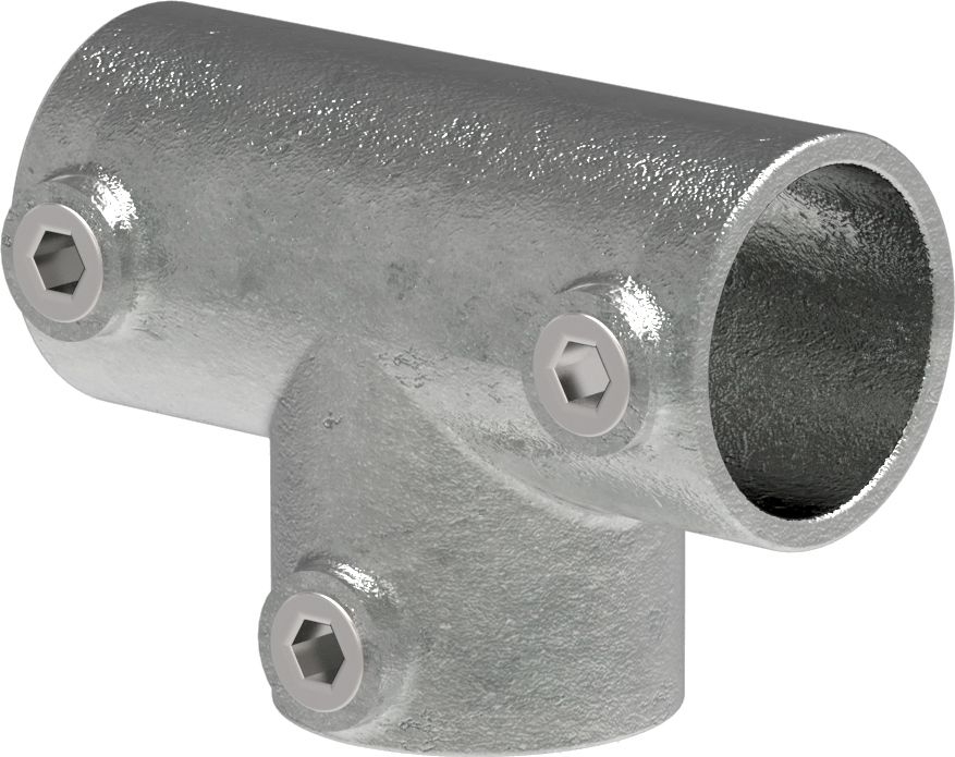 Rohrverbinder - T-Stueck lang - 104D48 - 48-3 mm - 1 1-2- - Feuerverzinkt u. Elektrogalvanisiert-104D48