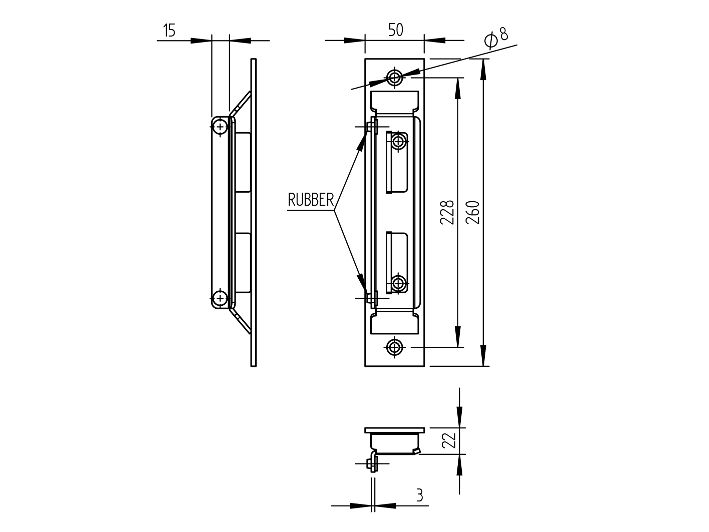Toranschlag Stahl 40x40 mm Universal verzinkt-89-11B162U40-A.4