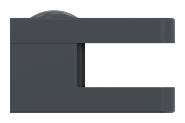 Glasklemme Zinkdruckguss 45x45x26 mm RAL 7016 matt gerade mit AbZ-88-113100-ZN0.7016