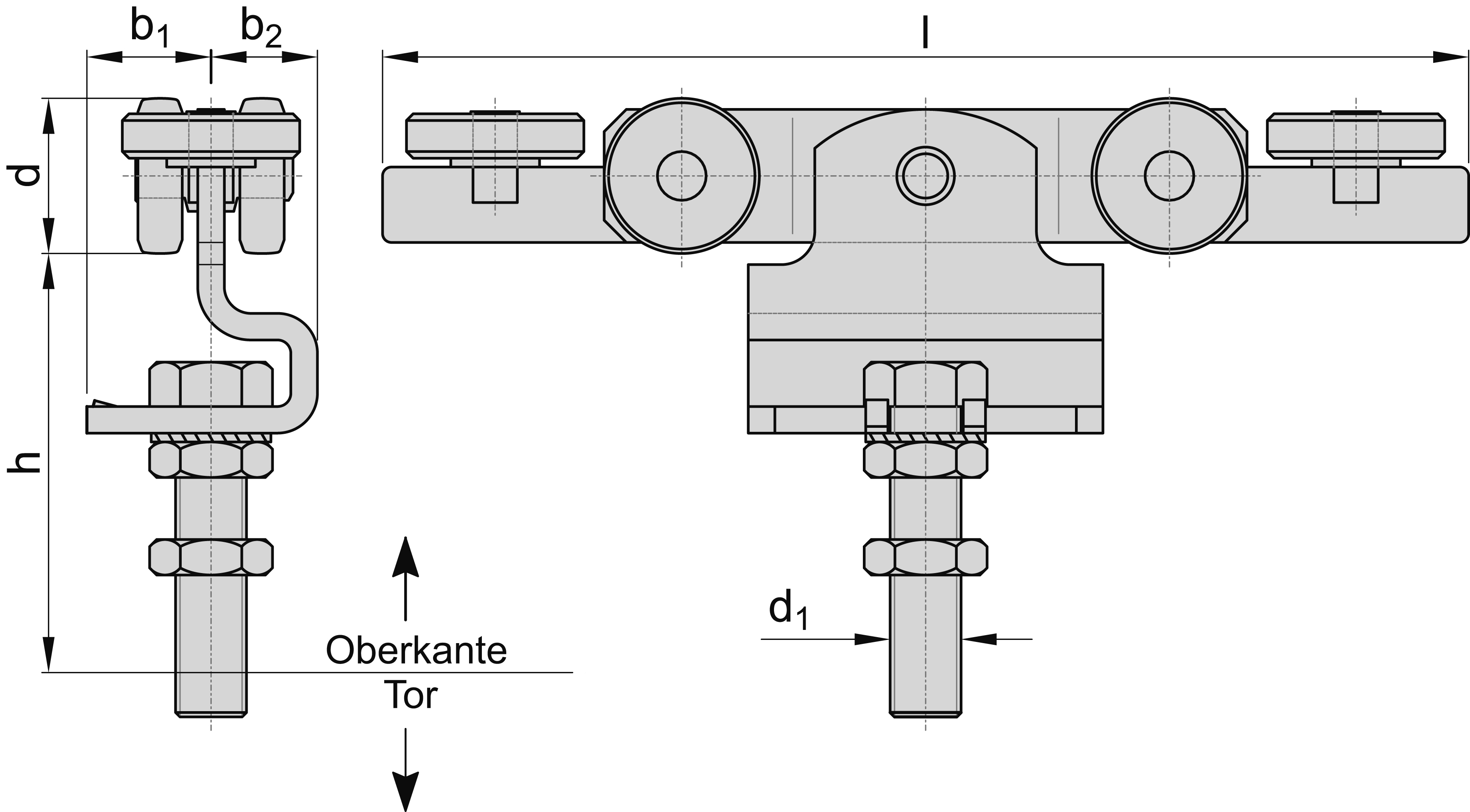 Doppelrolle mit Seitenfuehrung MEA Gr- 4 verzinkt Ø 59 mm 10337916-60-0140.7
