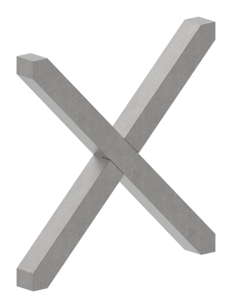 Kreuz Stahl 12 x 12 mm 108 x 108 mm glatt-88-115645.108