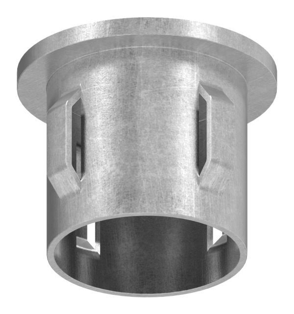 Stahlstopfen flach - mit M8 - fuer Rundrohr Ø 33-7x1-8-2-2 mm - Stahl S235JR- roh-30-2930.8