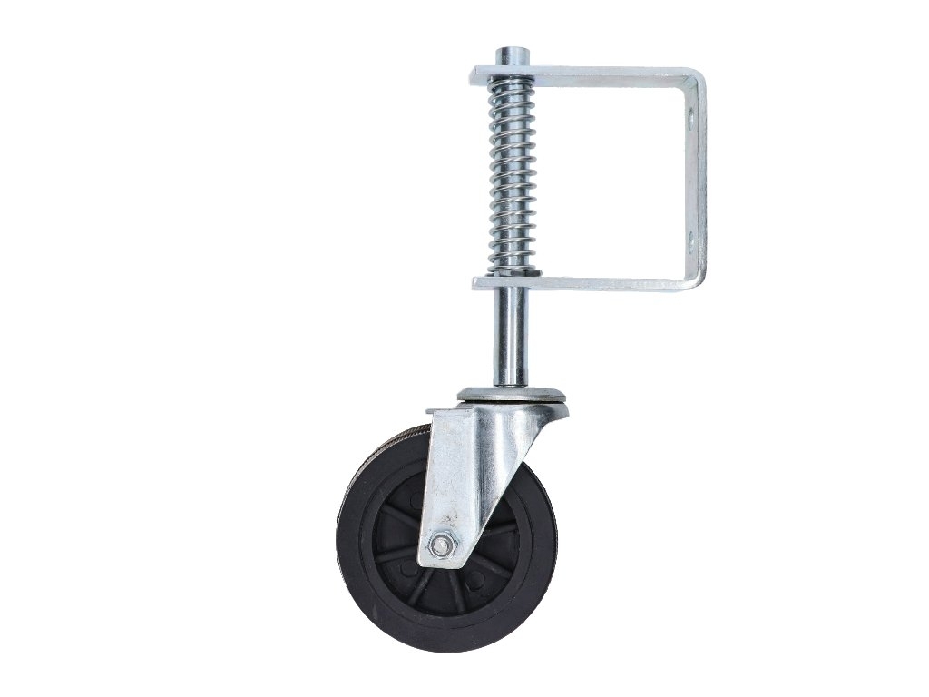 Feder-Stuetzrad Stahl verzinkt Rad Ø 102 mm gefedert Hoehe 280 mm-89-11HPK01D100-A.4