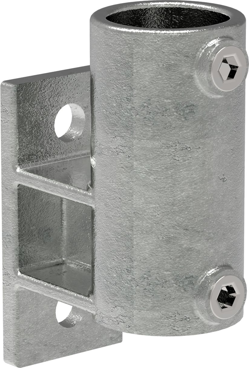 Rohrverbinder - Wandhalter Platte vertikal - 144D48 - 48-3 mm - 1 1-2- - Feuerverzinkt u. Elektrogalvanisiert-144D48