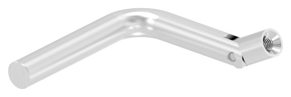 Buegel Edelstahl V2A Ø 12 mm- 75x75 mm- M6x10 mm- mit Gelenk- 90° gebogen- Korn 240-88-1150243-240.OG