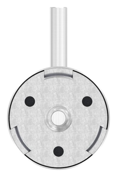 Handlaufhalter V2A Ronde 70x4 mm Buegel 12 mm Wandabstand 75 mm zum Anschweissen m- Rosette-11-2080.4