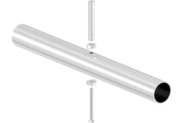 Ausgleichsstueck Edelstahl V2A fuer Rohr Ø 42-4 mm- Ø 18 mm- Bohrung Ø 7 mm gesenkt-88-1151341-240.42