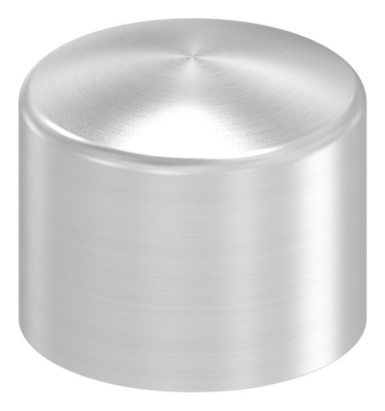 Endkappe fuer Rundmaterial Ø 14 mm leicht gewoelbt zum Kleben V2A-11-4015.4
