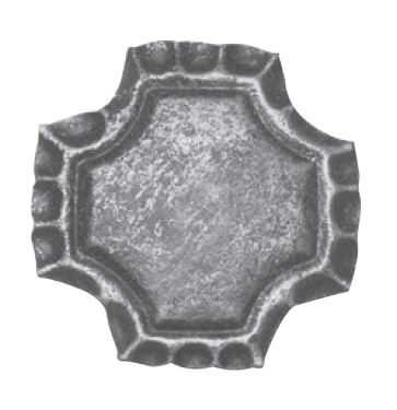 Rosette - Zierteil - ■ quadratisch 75x75x5 mm Stahl roh - Stahl -Roh- S235JR-30-2640.8