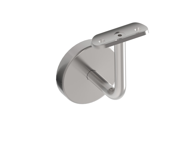 Handlaufhalter aus Edelstahl V2A – fuer Ø 42-4 mm Handlauf - mit Halteplatte zum Anschrauben-11-2081-A.4