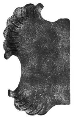 Schlossplatte links - Masse- 148x240x3 mm - Stahl S235JR- roh-30-3329-L.8