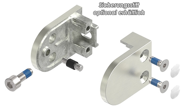 Glasklemme 63x45x28 mm AbZ fuer Anschluss flach Edelstahleffekt-10-2200ABZ.2