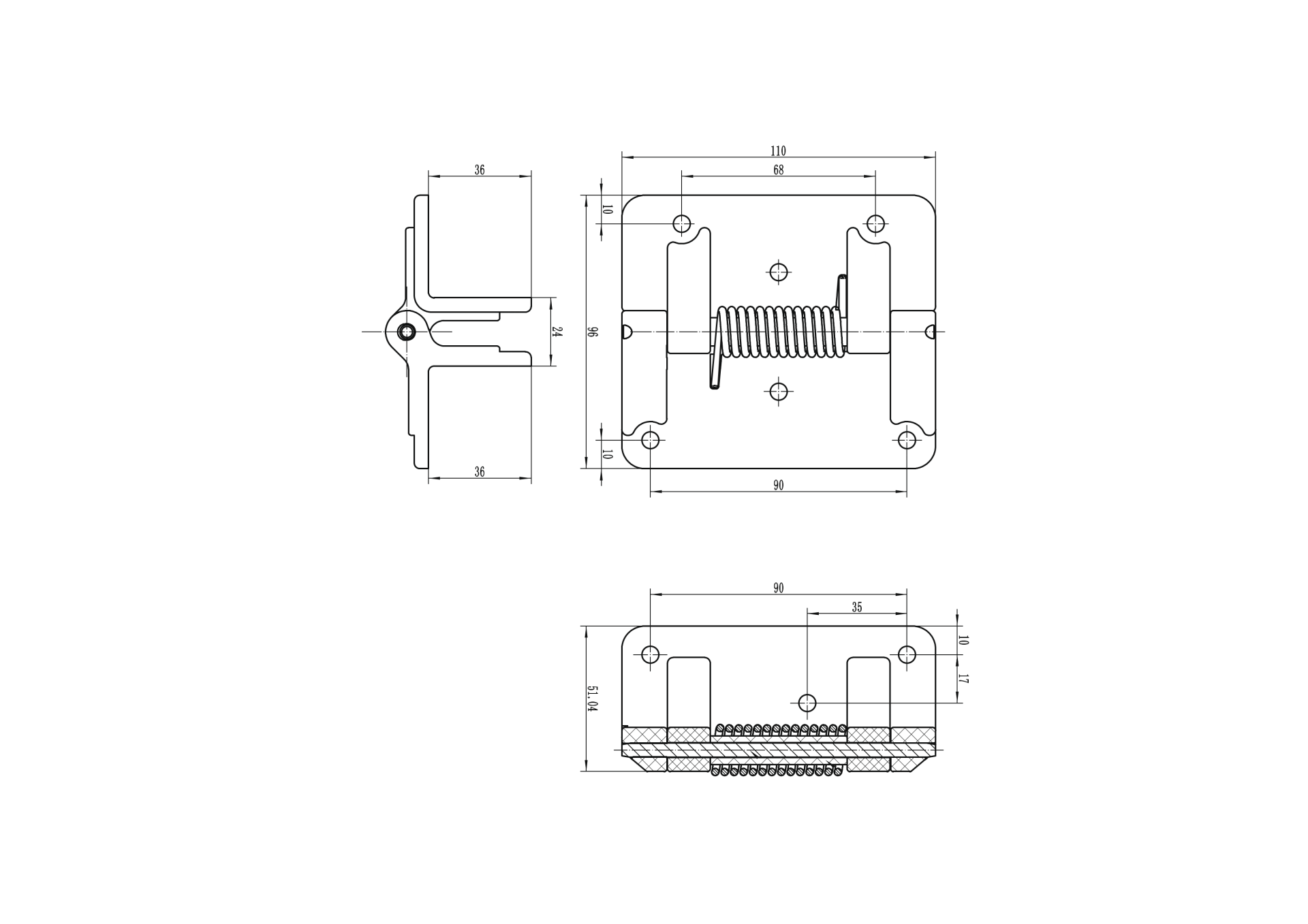 Selbstschliessendes Torband Kunststoff fuer Tore bis 35 kg-89-11D1903F110L-A.4
