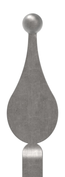 Zaunstab Laenge- 1200 mm Material 14x14 mm - Spitze mit Kugel Stahl S235JR- roh-30-1251.8