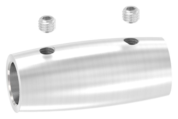 Stabverbinder V2A fuer Ø 12 mm Stab- L 45 mm- Ø 20 mm mit 2 Madenschrauben-88-1150491.240