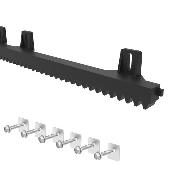 Zahnstange Kunststoff mit Stahlkern 27x18 mm L=1000 mm Modul 4 fuer Schiebetore-89-11H01PVCUP-A.4
