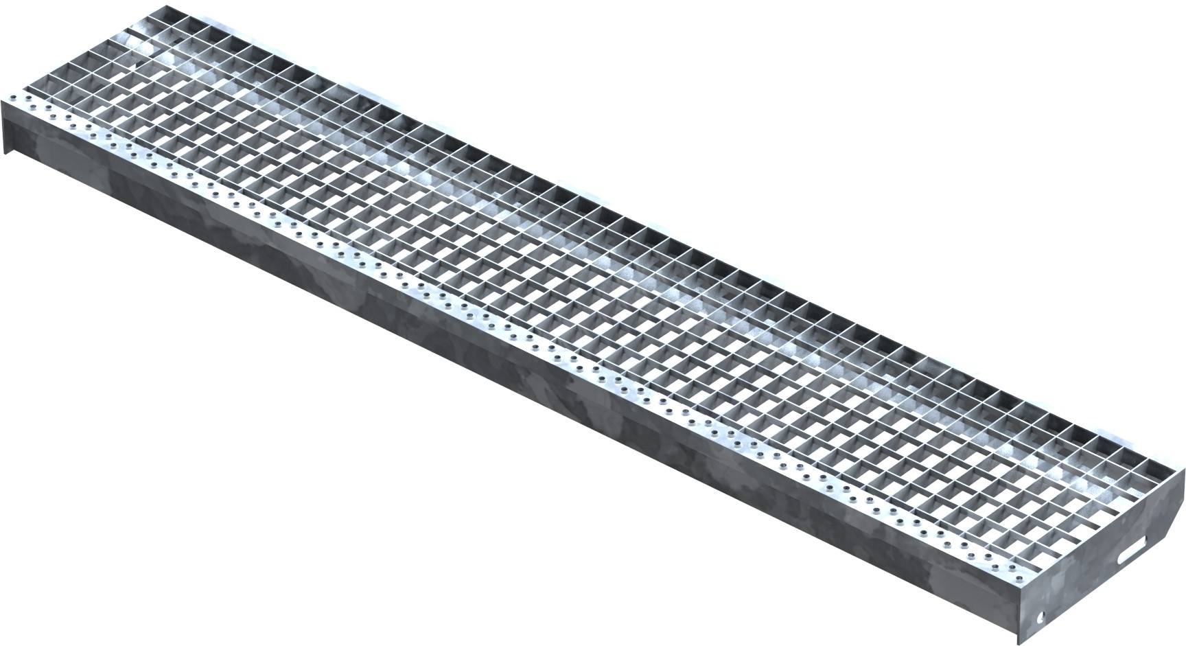 Gitterroststufe Treppenstufe Masse- 1400x270 mm 30-30 mm S235JR -St37-2- im Vollbad feuerverzinkt-40-1402730.7