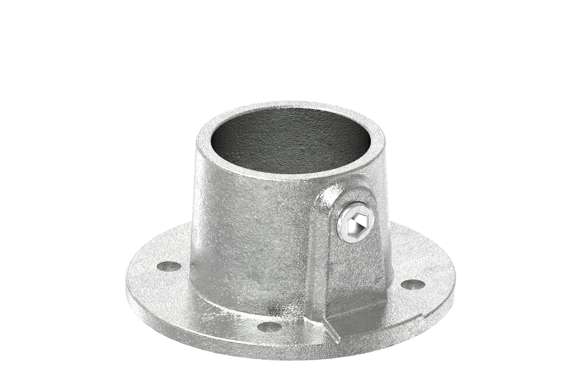 Rohrverbinder - Wandbefestigung rund - 131E60 - 60-3 mm - 2- - Feuerverzinkt u. Elektrogalvanisiert-131E60