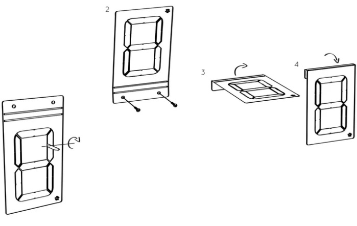 Hausnummer Edelstahl AISI 304 190 x 110 x 1 mm 7-Segment geschliffen-89-11ANUMSEGMENT-A.4