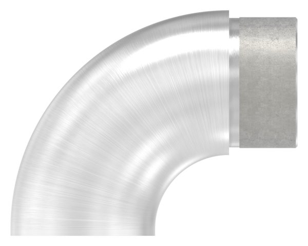 Endstueck 90° flach- fuer Rundrohr Ø 42-4x2-0 mm V2A-11-3693.4