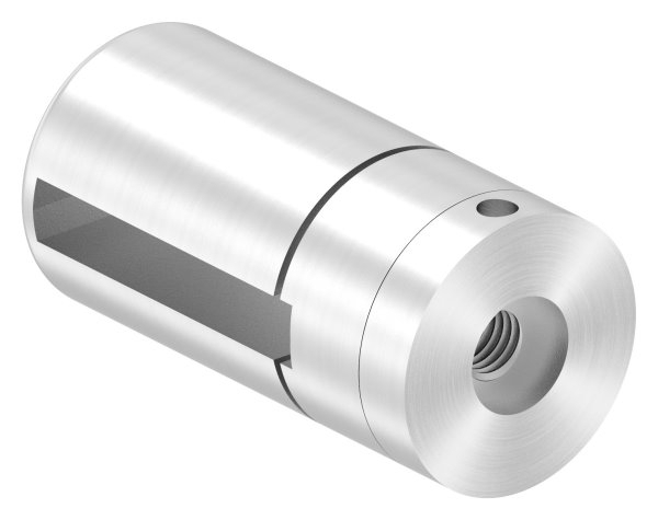 BRENK-fix® Grundhalter fuer Flachstaebe 40 x 6mm- V2A-88-11BR-F406M8.V2A