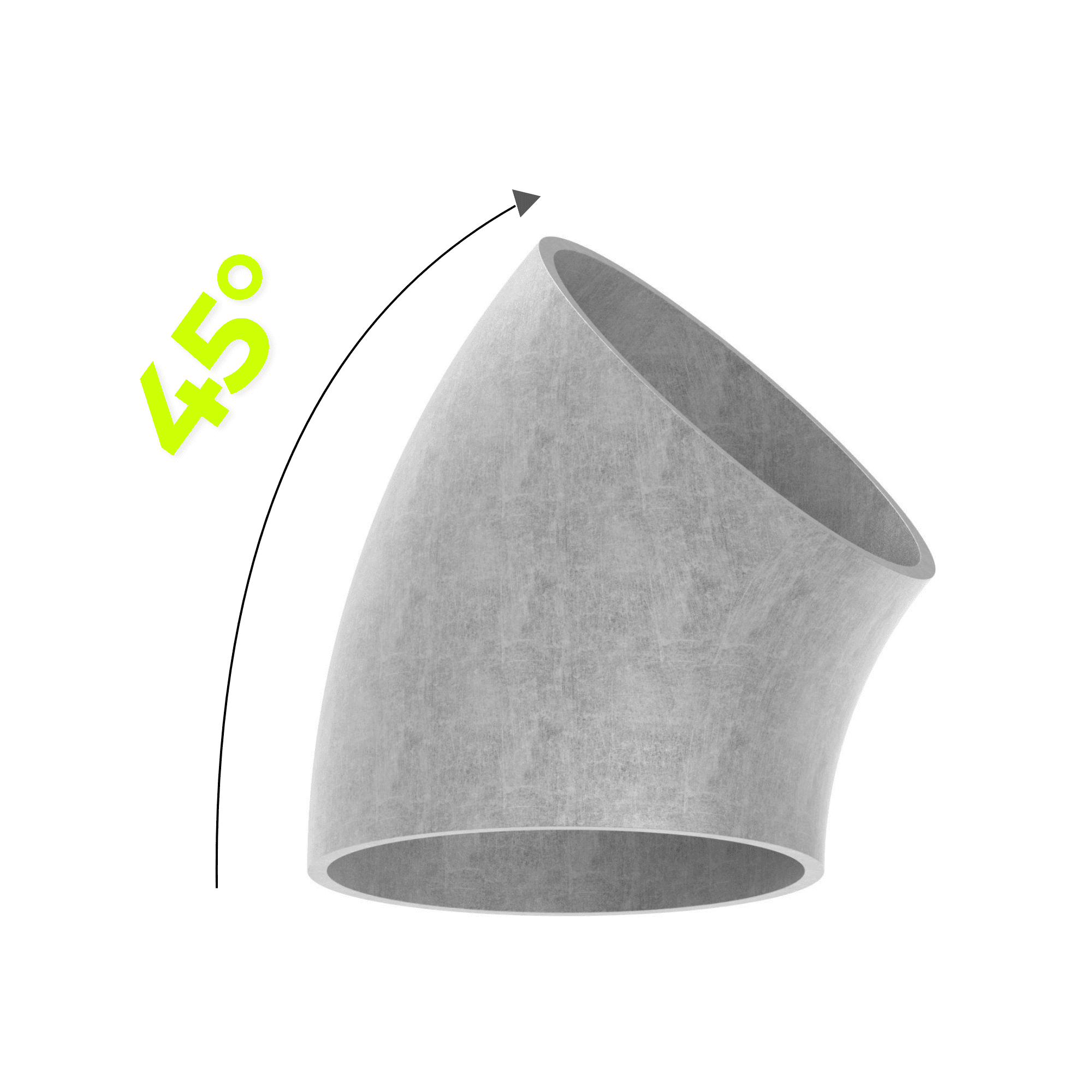 45° Rohrbögen Bauart 3 | Standard Radius