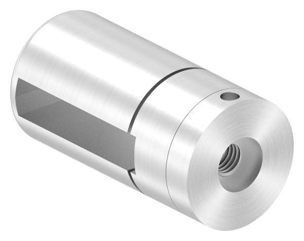 BRENK-fix® Grundhalter fuer Flachstaebe 40 x 8mm- V2A-88-11BR-F408M8.V2A