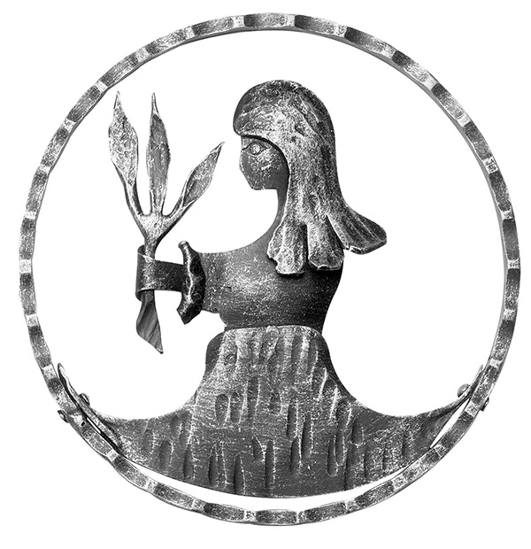 Sternzeichen Jungfrau - Ø 200x5 mm - Stahl S235JR- roh-30-3183.8