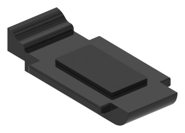 Sicherungsplatte Zinkdruckguss fuer Mod- 34 RAL 9005 matt-88-1134-BODEN-ZN0.9005