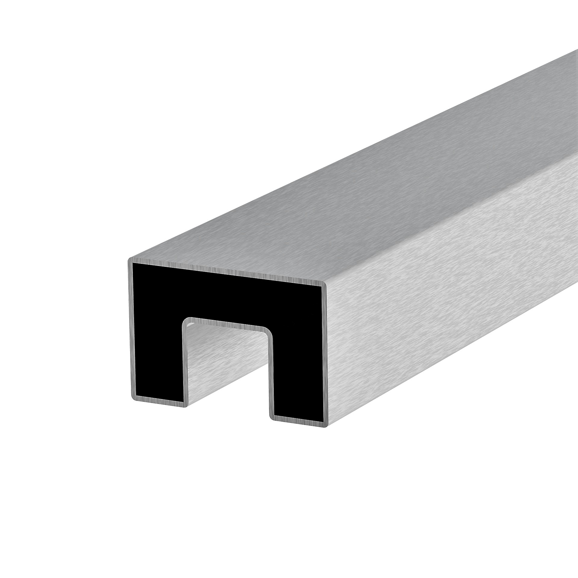 Nutrohr Edelstahl V2A 60 x 40 mm fuer Glas mit LED-Kanal L=5000 mm-89-11A6920640-A.4