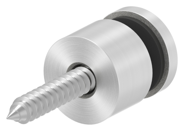 Glaspunkthalter Ø 16 mm- V2A- Anschluss- Flach- inkl- Holzschraube -Schilderhalter-88-1160262.240