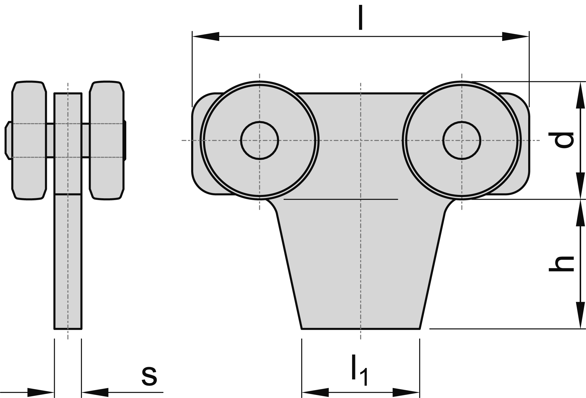 Doppelrolle zum Anschweissen Groesse 4 MEA 10336853-60-0126.7