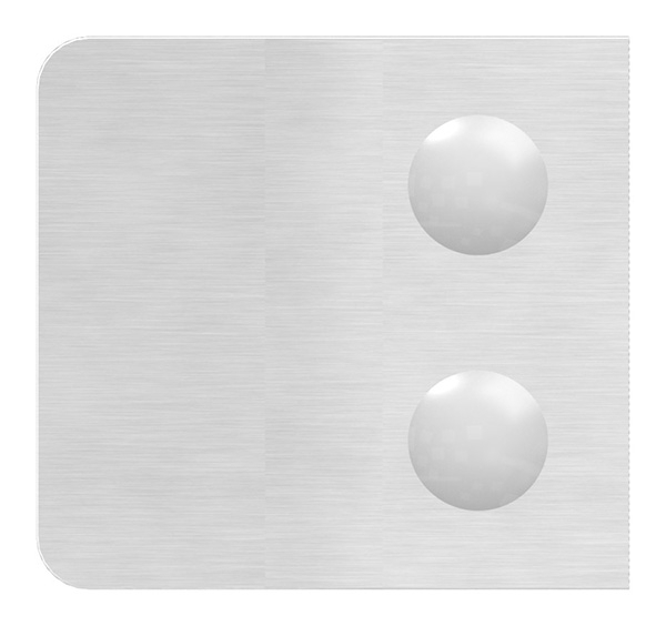 Glasklemme 52x52x32-5 mm AbZ fuer Anschluss Ø 76-1 mm V4A-10-3176ABZ.1