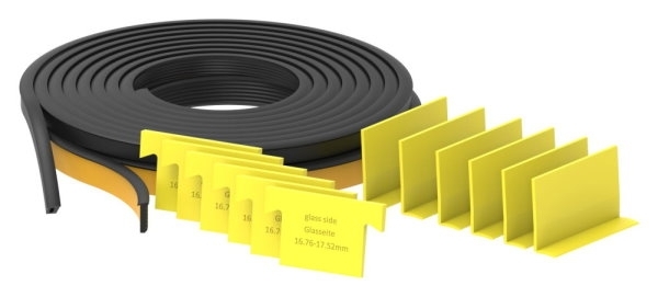 Gummiset - fuer Glas- 16-76-17-52 mm - Laenge- 3000 mm-12-2221.0