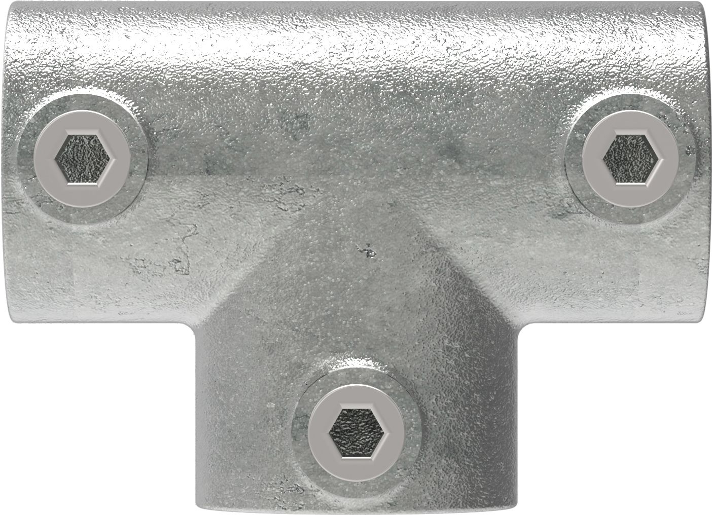 Rohrverbinder - T-Stueck lang - 104D48 - 48-3 mm - 1 1-2- - Feuerverzinkt u. Elektrogalvanisiert-104D48
