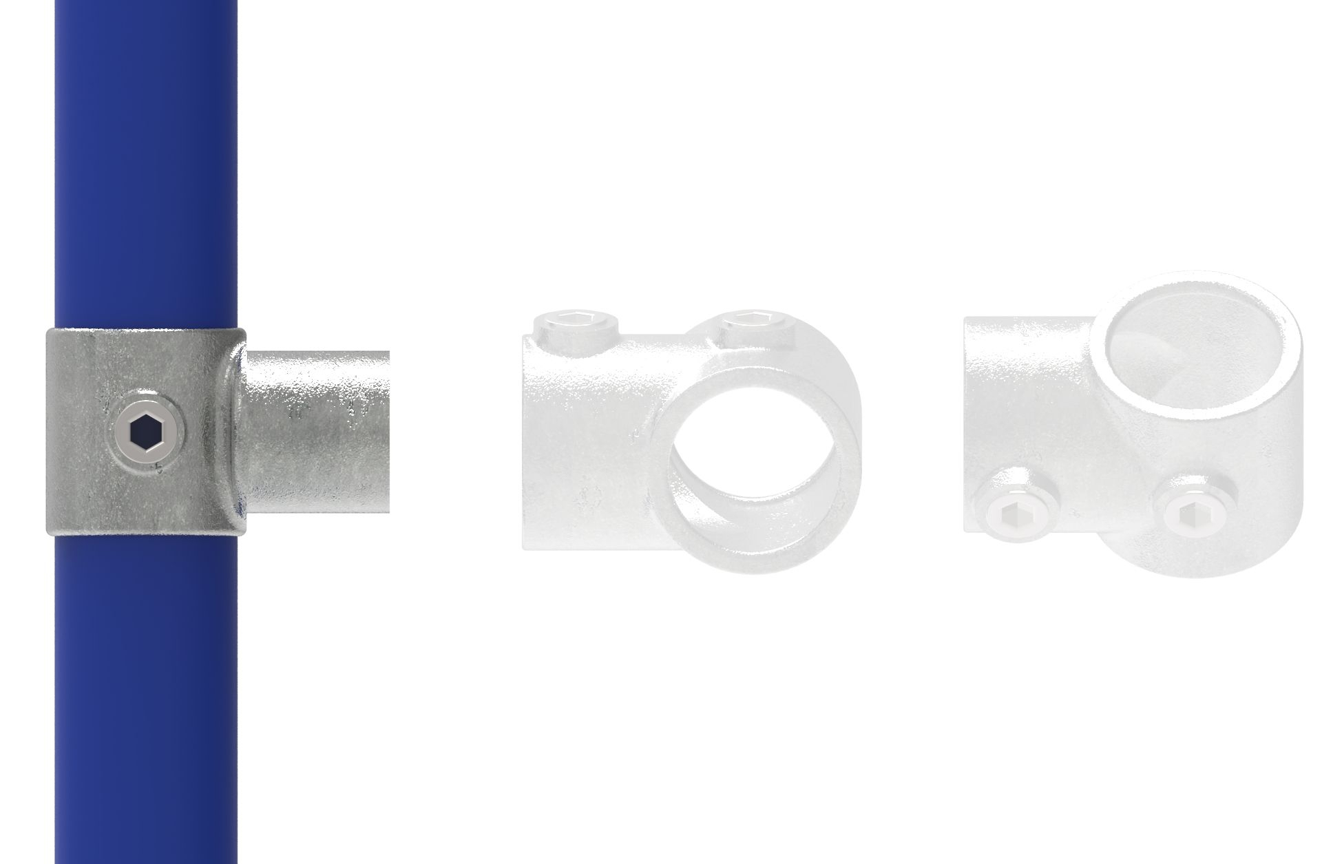 Rohrverbinder Drehstueck Ø 33-7 mm -1- - Temperguss verzinkt - 147B34-147B34