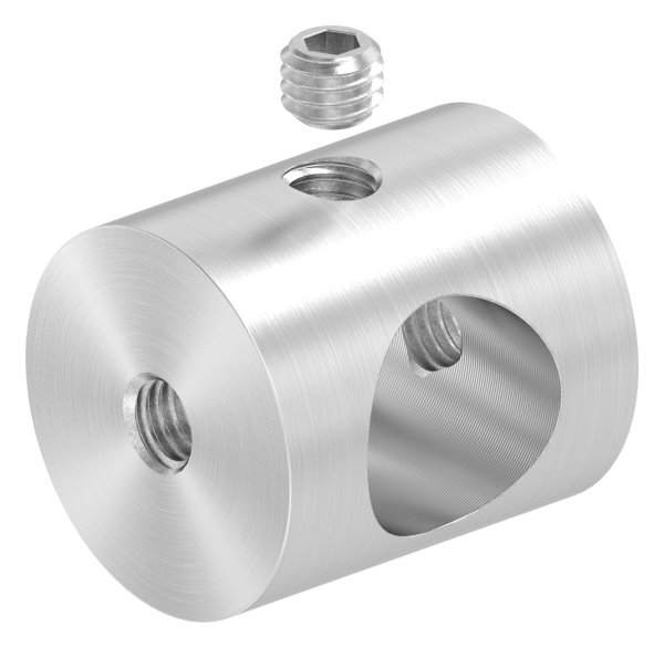 Querstabhalter Edelstahl V2A Bohrung Ø 12-2 mm fuer Querstab Ø 12 mm geschliffen Korn 240-88-1150496.240