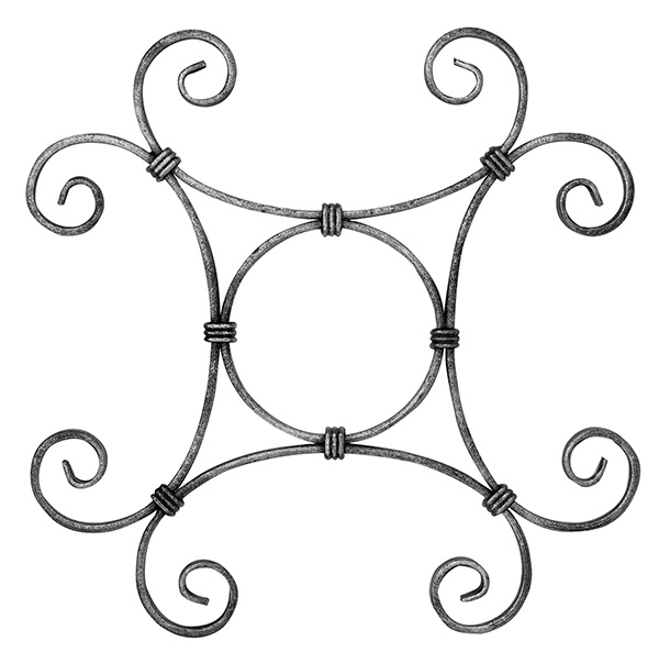Zierelement - Masse- 290x290mm - Material- 12x5 mm - Stahl S235JR- roh-30-3702.8