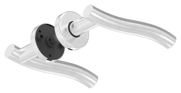 Tuerdrueckerpaar V2A inkl- 8 mm Drueckerstift Modell Ellbow-11-3973.4