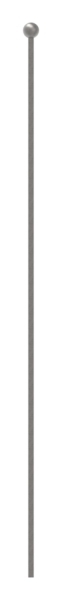 Kugelstab Stahl roh 12 x 12 mm- L 1000 mm- Kugel Ø 35 mm- angeschmiedet-88-111307-IT.35