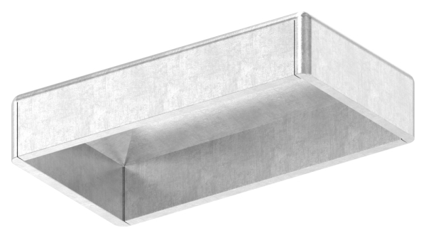 Pfeilerbedecker - fuer Rechteckrohr - Masse- 40x20 mm - Stahl S235JR- roh-30-2431.8